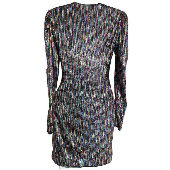 BCBGMAXAZRIA Rainbow Sequin Mini Dress Size XS. - Picture 3 of 6